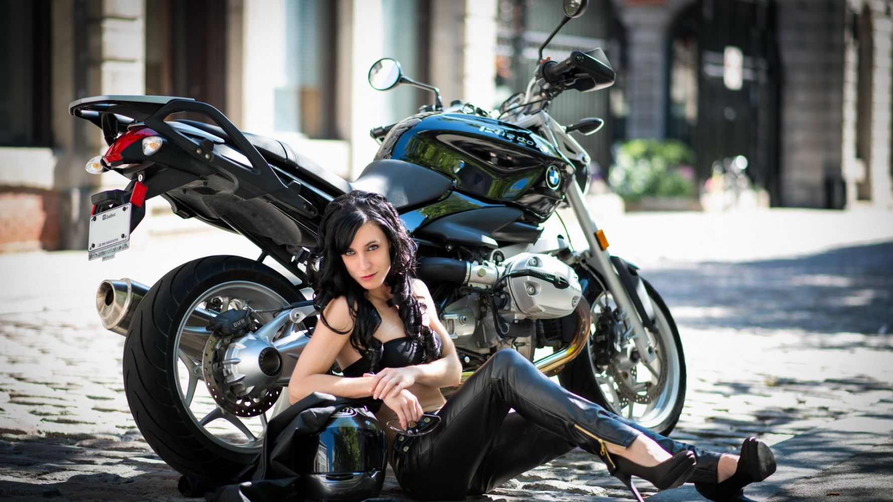 European women on bikes in Hubli